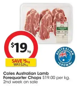 Coles Coles Australian Lamb Forequarter Chops offer