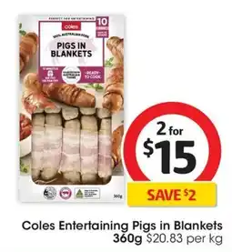 Coles Coles Entertaining Pigs in Blankets offer