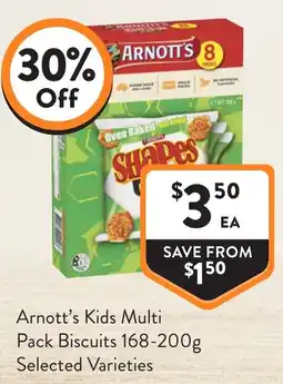 Foodworks Arnott's Kids Multi Pack Biscuits offer