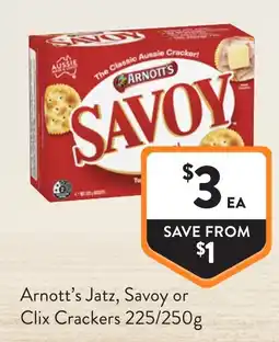 Foodworks Arnott's Savoy Crackers offer