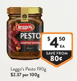 Foodworks Leggo's Pesto offer