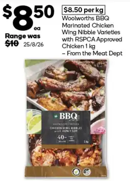 Woolworths Woolworths BBQ Marinated Chicken Wing Nibble Varieties offer
