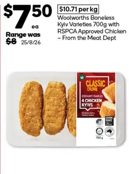 Woolworths Woolworths Boneless Kyiv Varieties offer