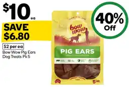 Woolworths Bow Wow Pig Ears Dog Treats offer