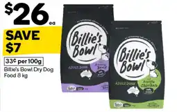Woolworths Billie's Bowl Dry Dog Food offer