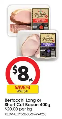 Coles Bertocchi Long or Short Cut Bacon offer