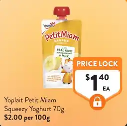 Foodworks Yoplait Petit Miam SqueezY Yoghurt offer