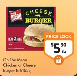 Foodworks On The Menu Cheese Burger offer