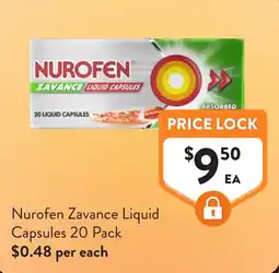 Foodworks Nurofen Zavance Liquid Capsules offer