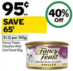 Woolworths Fancy Feast Classics Wet Cat Food offer