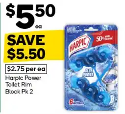 Woolworths Harpic Power Toilet Rim Block offer