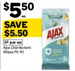 Woolworths Ajax Disinfectant Wipes offer