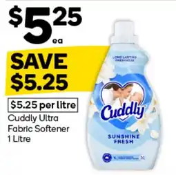 Woolworths Cuddly Ultra Fabric Softener offer