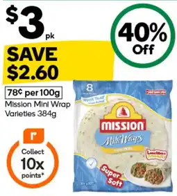 Woolworths Mission Mini Wrap Varieties offer