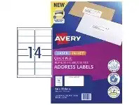 Officeworks Avery 14UP Labels 99 x 38 mm White 10 Sheets offer