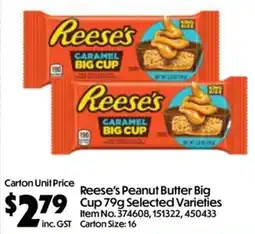 Campbells Wholesale Reese's Peanut Butter Big Cup Selected Varieties offer