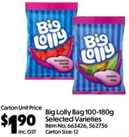 Campbells Wholesale Big Lolly Bag Selected Varieties offer