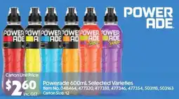 Campbells Wholesale Powerade offer