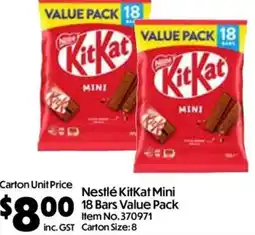 Campbells Wholesale Nestlé KitKat Mini offer