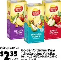 Campbells Wholesale Golden Circle Fruit Drink Selected Varieties offer