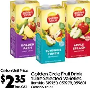 Golden Circle Fruit Drink Selected Varieties