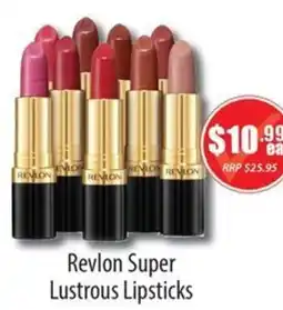 Healthy World Pharmacy Revlon Super Lustrous Lipsticks offer