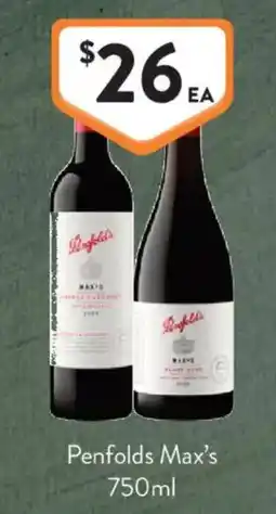Foodworks Penfolds Max's offer