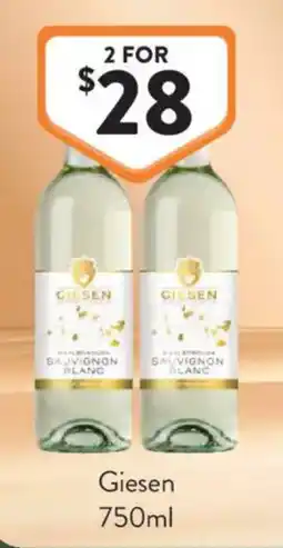 Foodworks Giesen Sauvignon Blanc offer