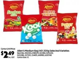 Campbells Wholesale Allen's Medium Bag 140-200g Selected Varieties offer