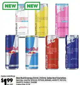 Campbells Wholesale Red Bull Energy Drink 250mL Selected Varieties offer