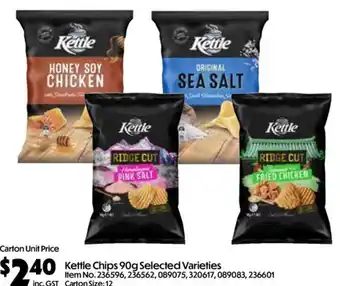 Kettle Chips 90g Selected Varieties