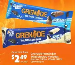 Campbells Wholesale Grenade Protein Bar offer