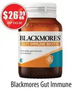 Healthy World Pharmacy Blackmores Gut Immune Biotic offer