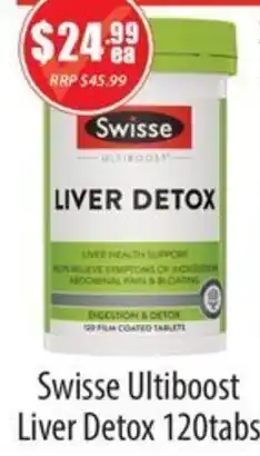Healthy World Pharmacy Swisse Ultiboost Liver Detox offer