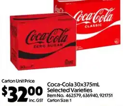 Campbells Wholesale Coca-Cola Selected Varieties offer
