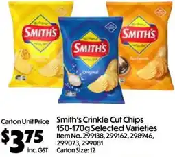 Campbells Wholesale Smith's Crinkle Cut Chips offer
