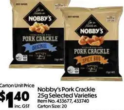 Campbells Wholesale Nobby's Pork Crackle Selected Varieties offer