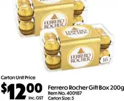 Campbells Wholesale Ferrero Rocher Gift Box offer