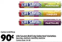Campbells Wholesale Life Savers Roll Selected Varieties offer