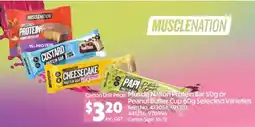 Campbells Wholesale Muscle Nation Protein Bar or Peanut Butter Cup offer
