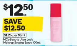 Woolworths MCoBeauty Ultra Lock Makeup Setting Spray offer