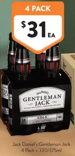 Foodworks Jack Daniel's Gentleman Jack offer