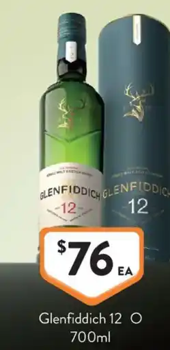 Foodworks Glenfiddich 12 offer