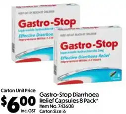 Campbells Wholesale Gastro-Stop Diarrhoea Relief Capsules offer