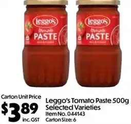 Campbells Wholesale Leggo's Tomato Paste offer