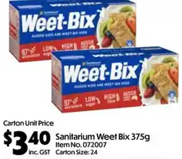 Campbells Wholesale Sanitarium Weet Bix offer