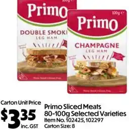Campbells Wholesale Primo Sliced Meats offer
