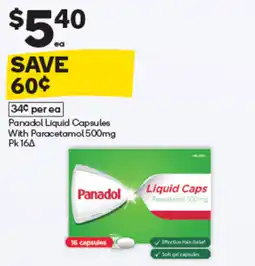 Woolworths Panadol Liquid Capsules offer