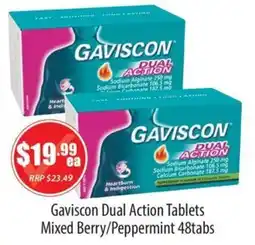 Healthy World Pharmacy Gaviscon Dual Action Tablets offer