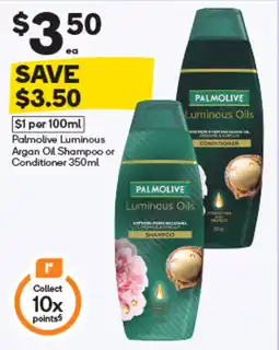 Woolworths Palmolive Luminous Oils Shampoo or Conditioner offer